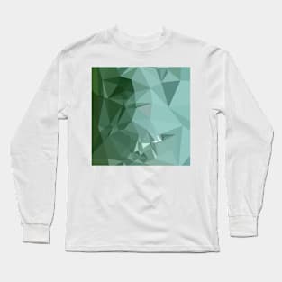 Zomp Green Abstract Low Polygon Background Long Sleeve T-Shirt